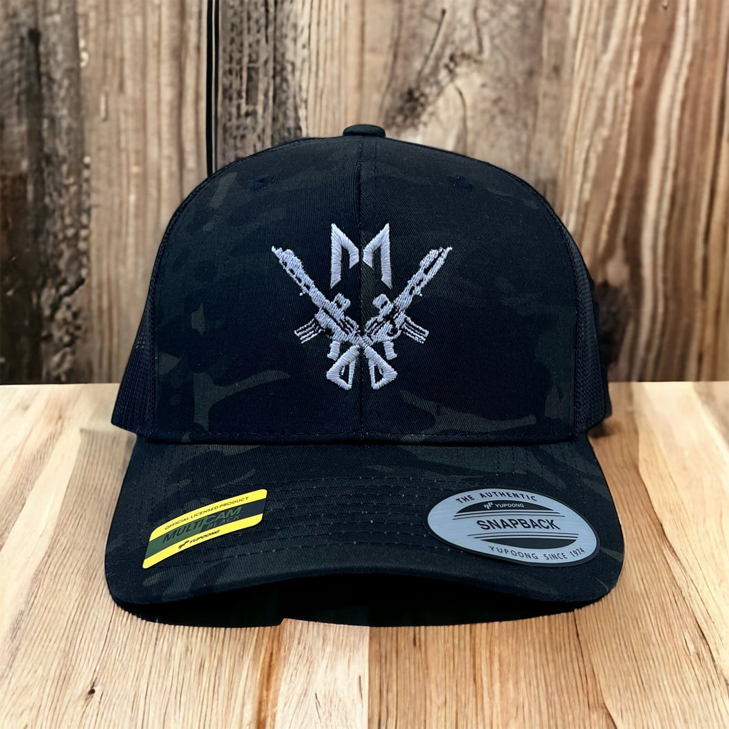 Black Multi-Cam Snap back hat