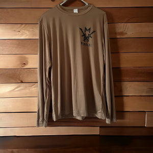 Dry Fit T-Shirt - Long Sleeve- Mocha