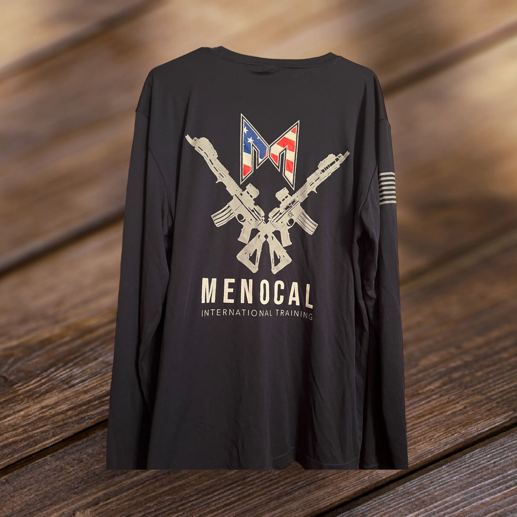 Dry Fit T-Shirt - Long Sleeve - Navy Blue Merica Shirt